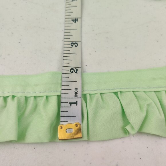 Vintage Lace Trim St. Louis Trimming 10 yards Green 1" wide Ruffle Cotton blend - Picture 3 of 3